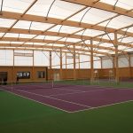 construction tennis couvert - couverture textile
