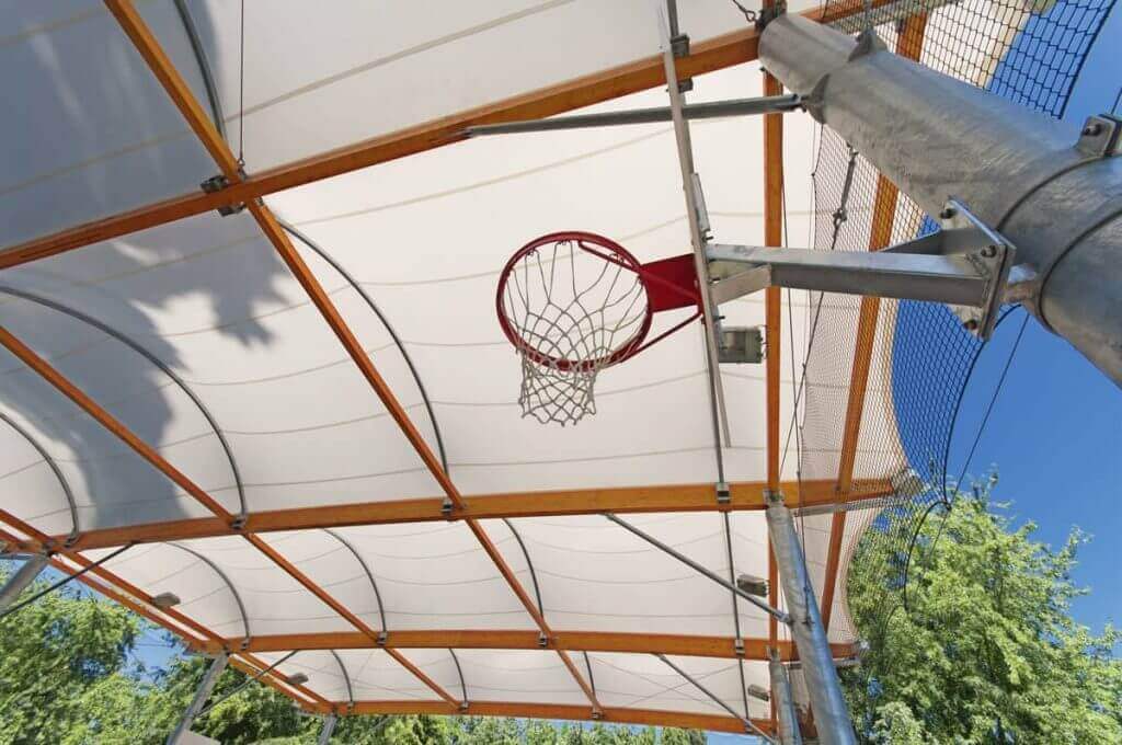 Construction Outdoor Basketball Terrain Covered