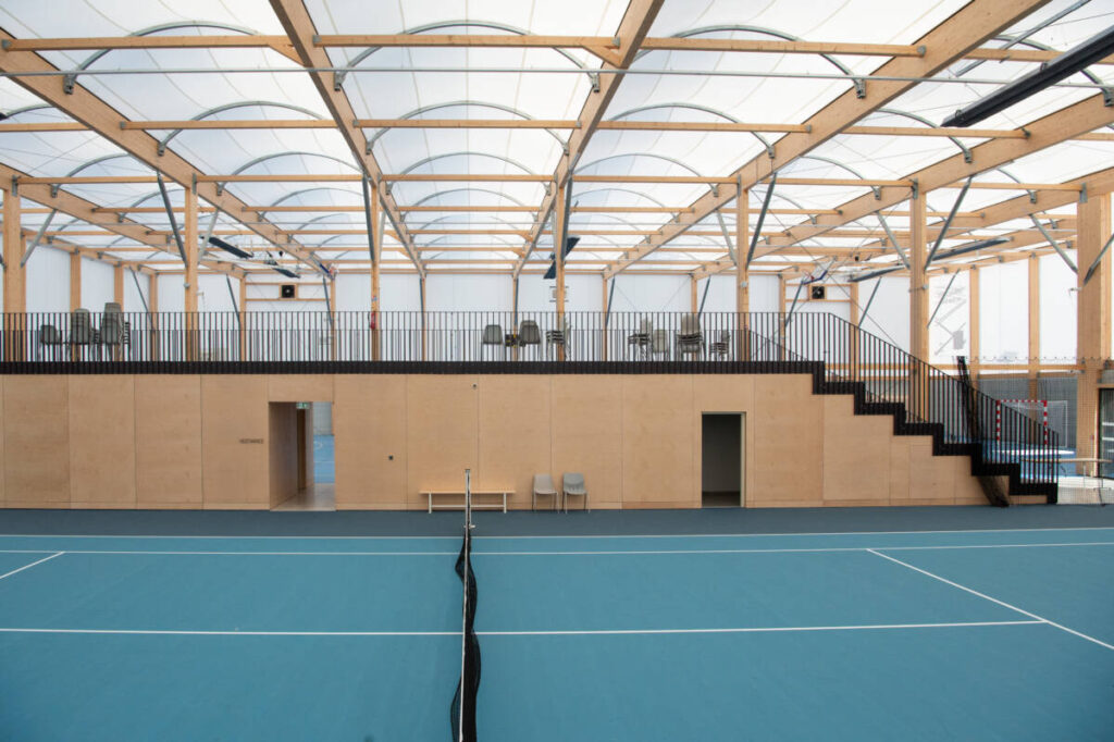 SMC constructor of sports complex in wood construction - Saint Clar, France