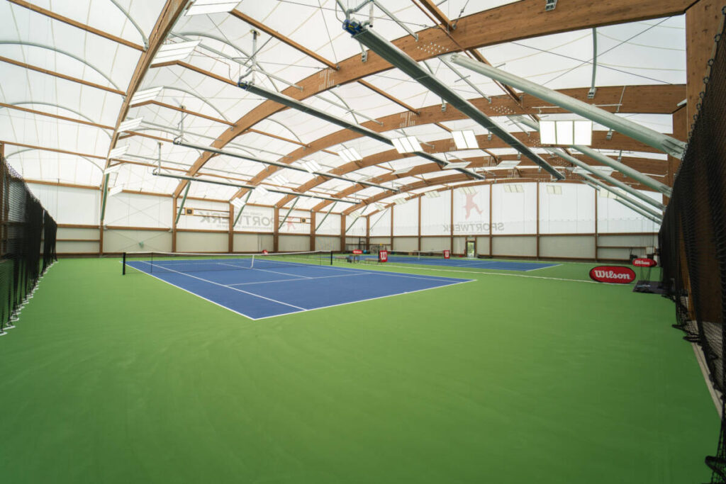 Building of a tennis hall in Ochtrup (Germany)