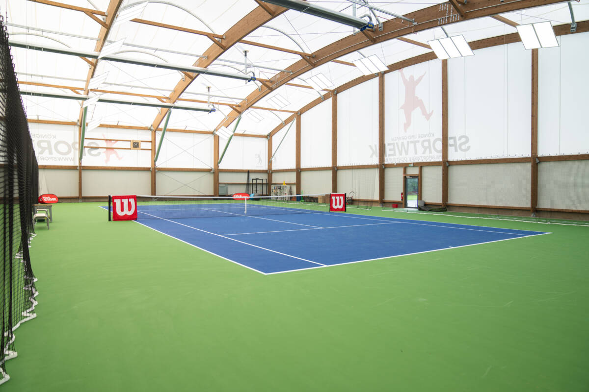 Building of a tennis hall in Ochtrup (Germany)