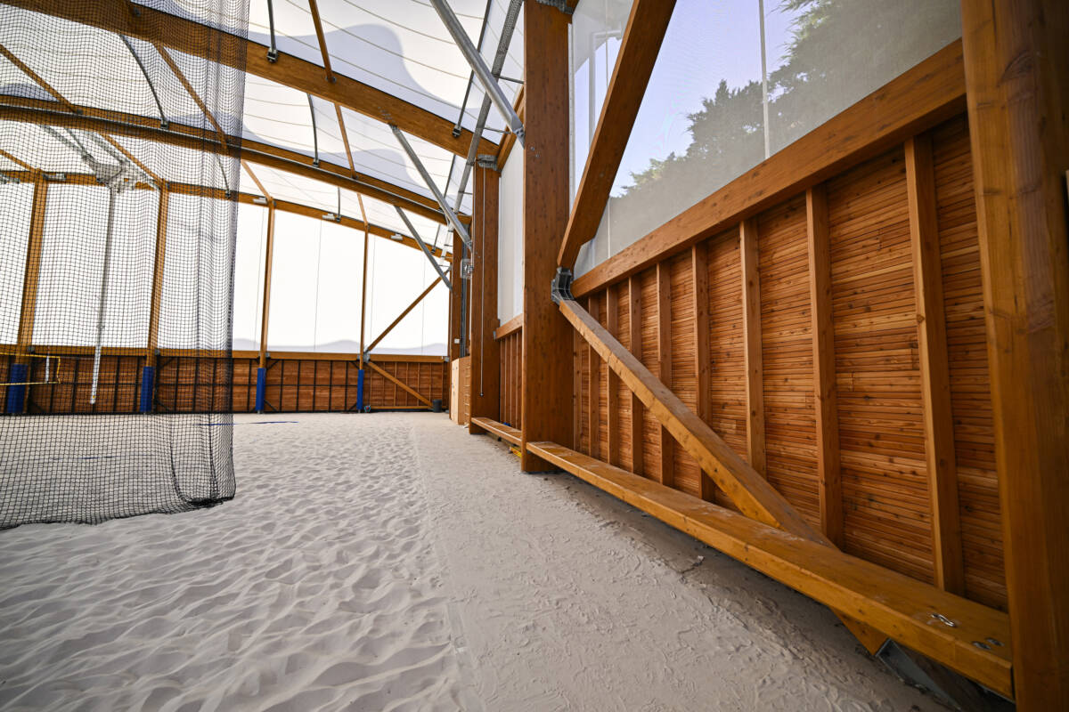 Construction d’une halle de beach située dans le parc omnisports de Croissy sur Seine.