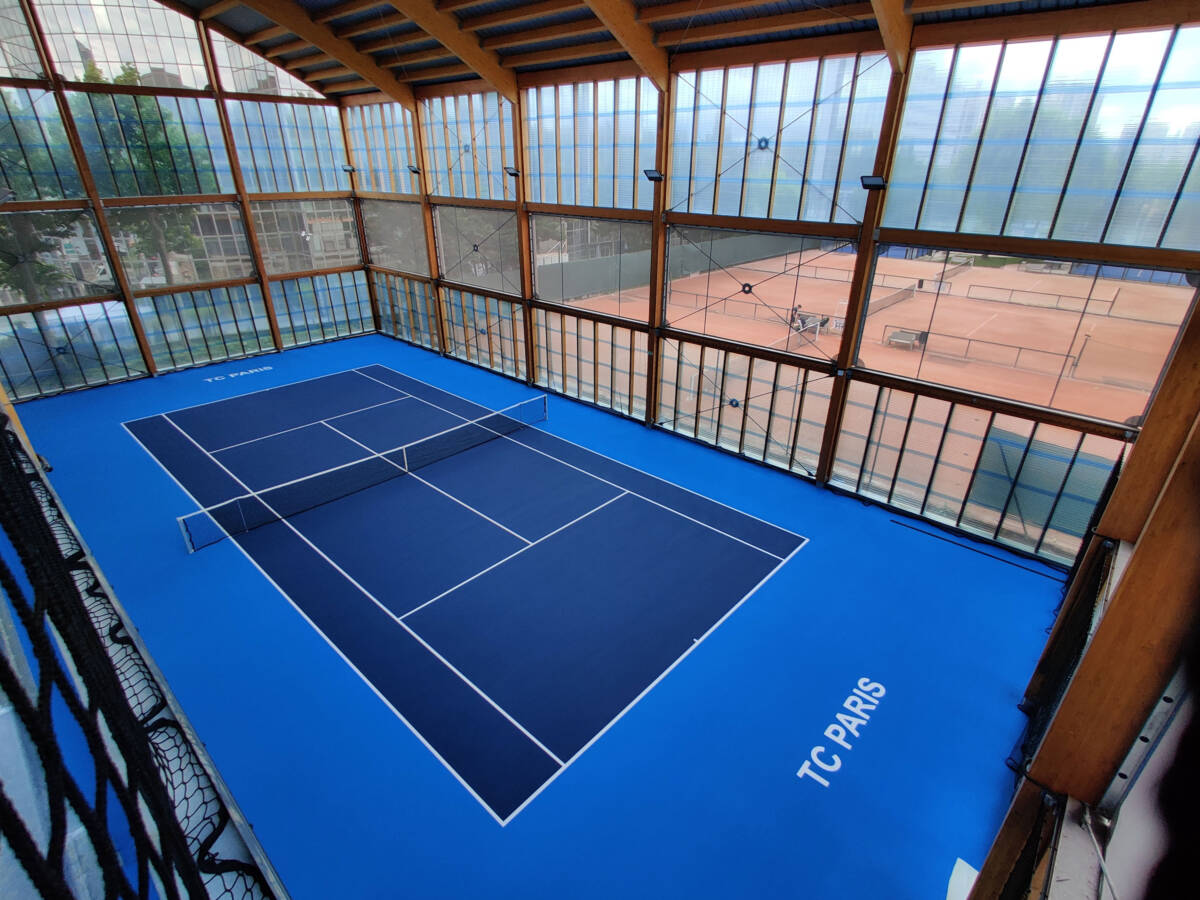 Construction d’un complexe sportif sur 2 niveaux au Tennis Club de Paris.