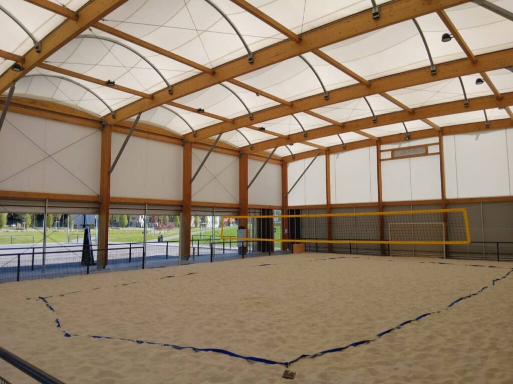 Construction préau sportif à Gladbeck, Allemagne