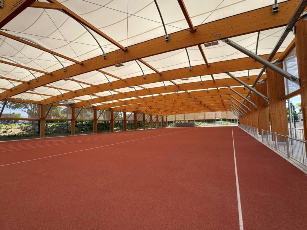 Construction d'un préau sportif à Bochum, Allemagne