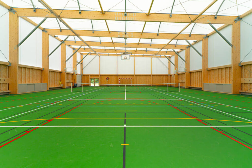 Halle multisport construite par SMC2 aux Premiers Sapins dans le Doubs